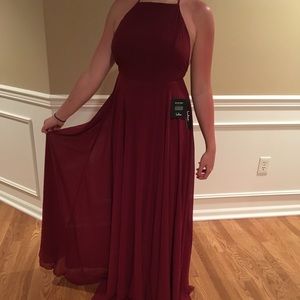 Burgundy maxi dress